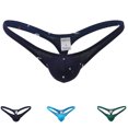 thumbnail image 1 of Jwputqe&nbsp;Thongs,Thongs For Men,Mens ThongsBreathable,Cooling,Printed,Low Waist,Polyester,Cotton,Dark Blue,XL, 1 of 4