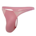 thumbnail image 1 of Jwputqe&nbsp;Thongs,Thongs For Men,Mens ThongsBreathable,Cooling,Solid,Low Waist,Polyester,Cotton,Pink,L, 1 of 3