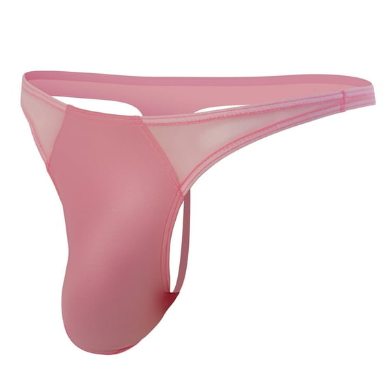 Jwputqe Thongs,Thongs For Men,Mens ThongsBreathable,Cooling,Solid,Low Waist,Polyester,Cotton,Pink,M