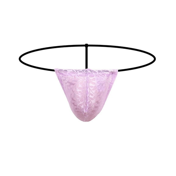 Jwputqe Thongs,Thongs For Men,Mens ThongsBreathable,Cooling,Solid,Low Waist,Polyester,Cotton,Purple,2XL