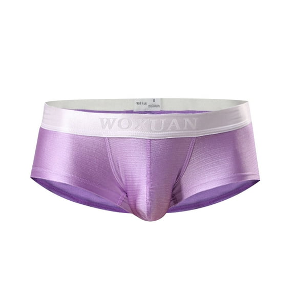 Jwputqe Thongs,Thongs For Men,Mens ThongsBreathable,Cooling,Solid,Low Waist,Polyester,Cotton,Purple,L
