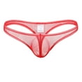 thumbnail image 1 of Jwputqe&nbsp;Thongs,Thongs For Men,Mens ThongsBreathable,Cooling,Solid,Low Waist,Polyester,Cotton,Red,M, 1 of 2