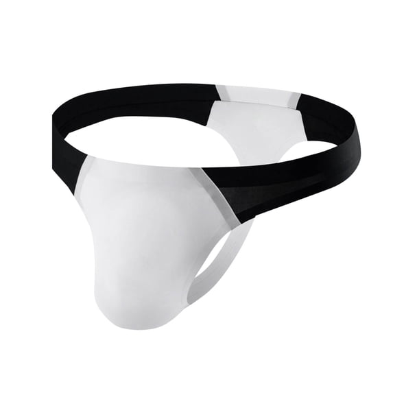 Jwputqe Thongs,Thongs For Men,Mens ThongsBreathable,Cooling,Solid,Low Waist,Polyester,Cotton,White,L