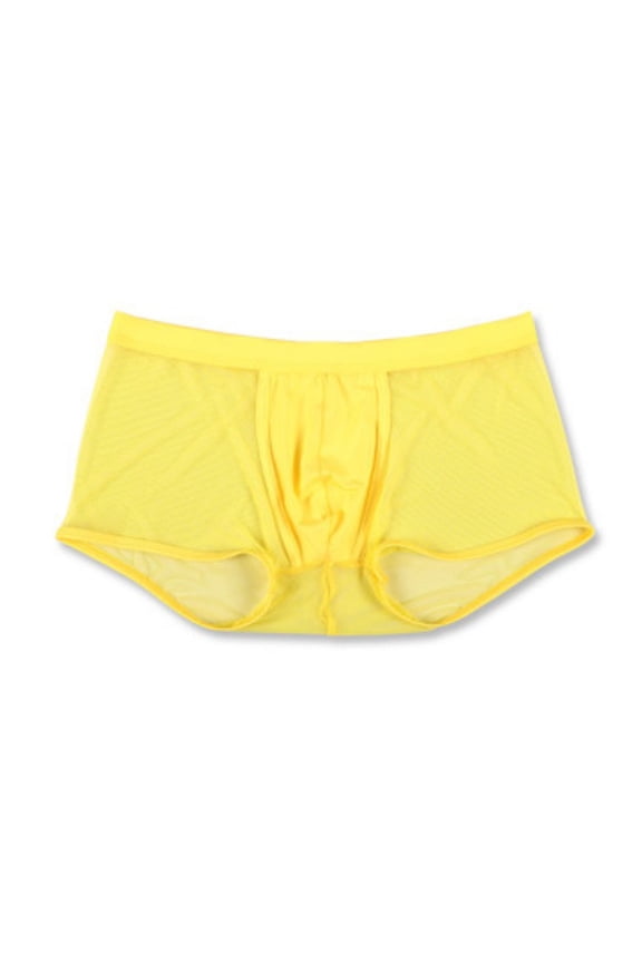 &nbsp;Thongs,Thongs For Men,Mens ThongsBreathable,Cooling,Solid,Low Waist,Polyester,Cotton,Yellow,L