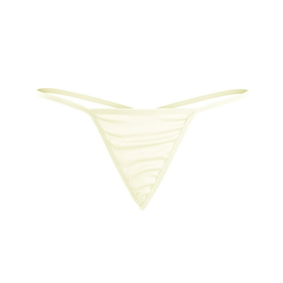 Jwputqe Thongs for Women,Thongs,Thong Panties,Breathable,Fitted,Solid,Low Waist,Nylon,Spandex,Khaki,Free Size