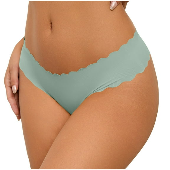 Jwputqe Thongs for Women,Thongs,Thong Panties,Breathable,Fitted,Solid,Low Waist,Nylon,Spandex,Mint Green,M