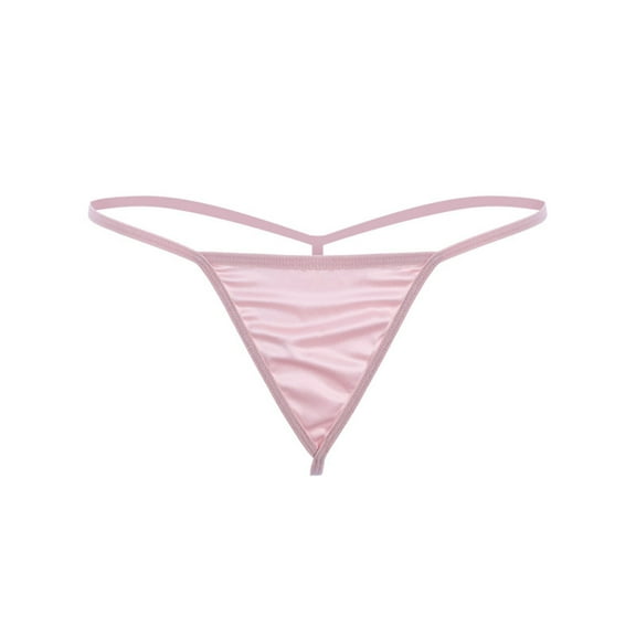Jwputqe Thongs for Women,Thongs,Thong Panties,Breathable,Fitted,Solid,Low Waist,Nylon,Spandex,Pink,Free Size