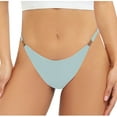 thumbnail image 1 of Jwputqe Thongs for Women,Panties for Women,Breathable,Seamless,Solid,Low Waist,Soft,Light Blue,M(US:6), 1 of 4