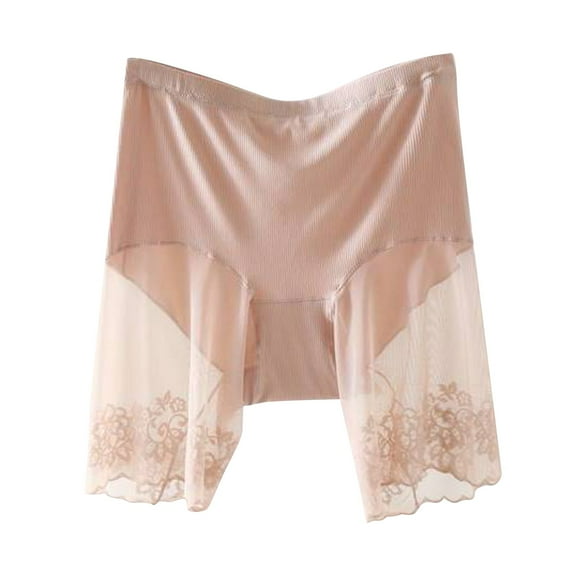 Jwputqe briefs for women,Womens Boxer Briefs,Womens Briefs Underwear,Breathable,Fitted,Solid,Elastic Waist,Nylon,Spandex,Beige,XL(US:8)