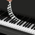 thumbnail image 1 of Jxr Removable Piano Keyboard Note Guide Labels, No Need Stickers, Silicone Reusable Piano Rake Key Labels Overlay for Beginners Kids, 88-Key Full Size (Classic Black), 1 of 8