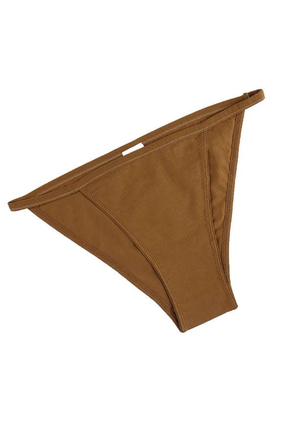 Bikinis Panties for Women Cotton Plus Size String Low Waist Underwear High Cut Briefs Women's Lingeries Brown