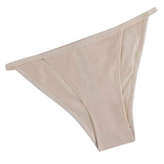 Jxximdong Bikinis Panties for Women Cotton Plus Size String Low Waist Underwear High Cut Briefs Women's Lingeries Yellow