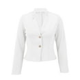 thumbnail image 1 of Jxximdong Blazers for Women, Two Piece Spring and Autumn Season Temperament Versatile Suit Style Coat., Women's Coats White, 1 of 7