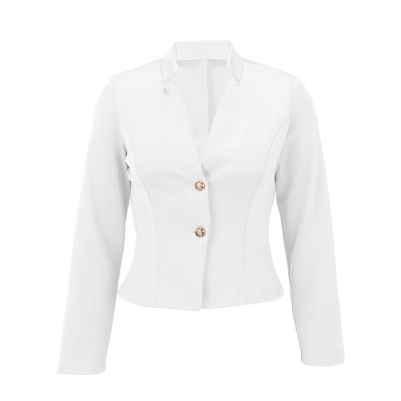 Jxximdong Blazers for Women, Two Piece Spring and Autumn Season Temperament Versatile Suit Style Coat., Women's Coats White