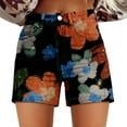 thumbnail image 1 of Jxximdong Boyfriend Jeans for Women, Casual High Waist Denim Shorts Relaxed Fit ArtRetro Printed Floral Shorts with Pockets, Black Women's Denim Pants, 1 of 3