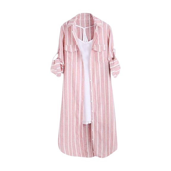 Jxximdong Button Up Shirts Women Artistic Retro Cotton Linen Shirt Short Sleeved Doll Neck Loose Casual T Shirt Pink Spring Tops L