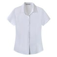 thumbnail image 1 of Jxximdong Button Up Shirts Women Women'S Shirt Short Sleeve Elastic Slim Breathable Comfortable Shirt White Spring Tops XXXL, 1 of 2