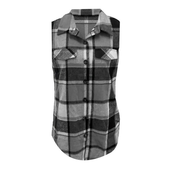 Jxximdong Button Up Shirts Women Women's Button Down Shirts Long Sleeve Top Weskit Gray Spring Tops XXL