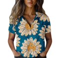 thumbnail image 1 of Jxximdong Button-up Shirts for Women Cotton Shirt Printed Fashion Down Shirts Casual Tops Short Sleeve Blouse Spring Tops, 1 of 4
