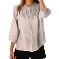 thumbnail image 1 of Jxximdong Button-up Shirts for Women Linen Shirts 2025 Cotton Summer Retro Embroidered Boho Tops Casual Trendy Vacation Blouse Spring Tops, 1 of 4