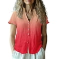 thumbnail image 1 of Jxximdong Button-up Shirts for Women Women's Casual Short Sleeve Regular Cardigan Top Shirt Spring Tops, 1 of 5