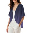 thumbnail image 1 of Jxximdong Cardigans for Women, Chiffon Short Sleeve Open Front Cardigan Lightweight & Breathable Summer Cover Up for Casual & Wear, Women's Bolero Shrugs Blue, 1 of 7