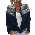 thumbnail image 1 of Jxximdong Cardigans for Women, Ethnic Style Sweater Knitted Sweater Cardigan Sweater Jacket, Women's Bolero Shrugs Blue, 1 of 4