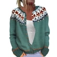 thumbnail image 1 of Jxximdong Cardigans for Women, Ethnic Style Sweater Knitted Sweater Cardigan Sweater Jacket, Women's Bolero Shrugs Green, 1 of 4