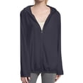 thumbnail image 1 of Jxximdong Cardigans for Women, Solid Hooded Jacket Lightweight Close Fitting Sports Outdoor Long Sleeve Zipper Coat, Women's Bolero Shrugs Black, 1 of 5