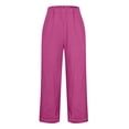 thumbnail image 1 of Jxximdong Cargo Pants for Women, Spring and Summer Casual Cotton and Linen Long Pants, Pink Womens Casual Trousers, 1 of 5