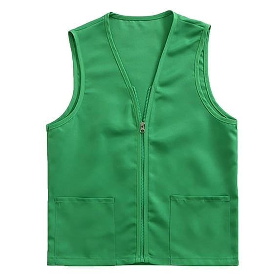 Jxximdong Casual Vests for Women, Adult Postulant Activity Vest Supermarket Vests Clerk Workwear, Women's Coats Green