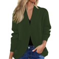 thumbnail image 1 of Jxximdong Fashion Coat for Women, Chunky Knit Open Front Sweater Long Sleeve Button Loose Short Cardigan Outerwear Coats, Women's Coats Green, 1 of 4