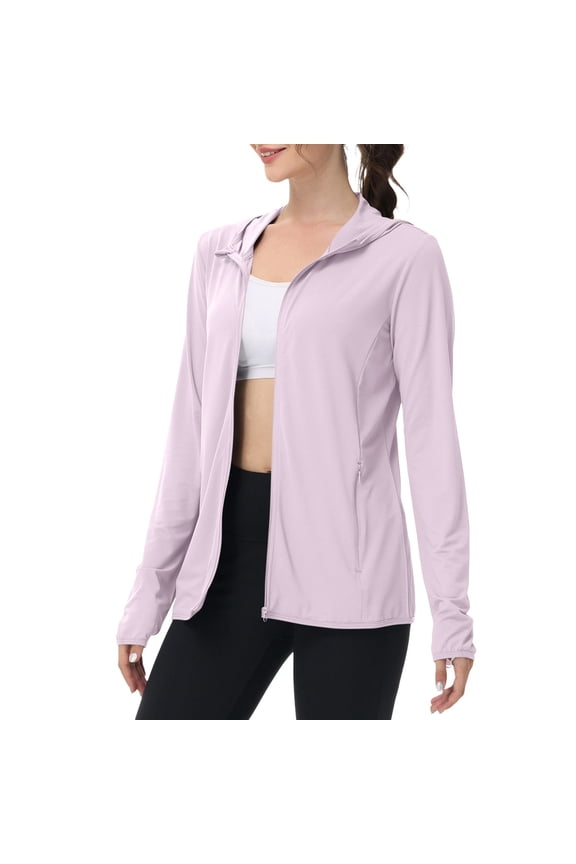 Fashion Coat for Women, Custom Zipper 50+ Summer Clothing Ice Knitted Long Sleeved Cardigan, Women's Coats Pink