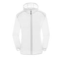 thumbnail image 1 of Jxximdong Fashion Coat for Women, Plain Outdoor Plus Size Hooded Windproof Loose Raincoat Raglan Cuff Storage Bag Jacket, Women's Coats White, 1 of 3