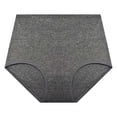 thumbnail image 1 of Jxximdong High Waist Panties for Women 5 Pcs Bikinis Underwear Cotton Plain Breathable Briefs Women's Lingeries Gray, 1 of 6