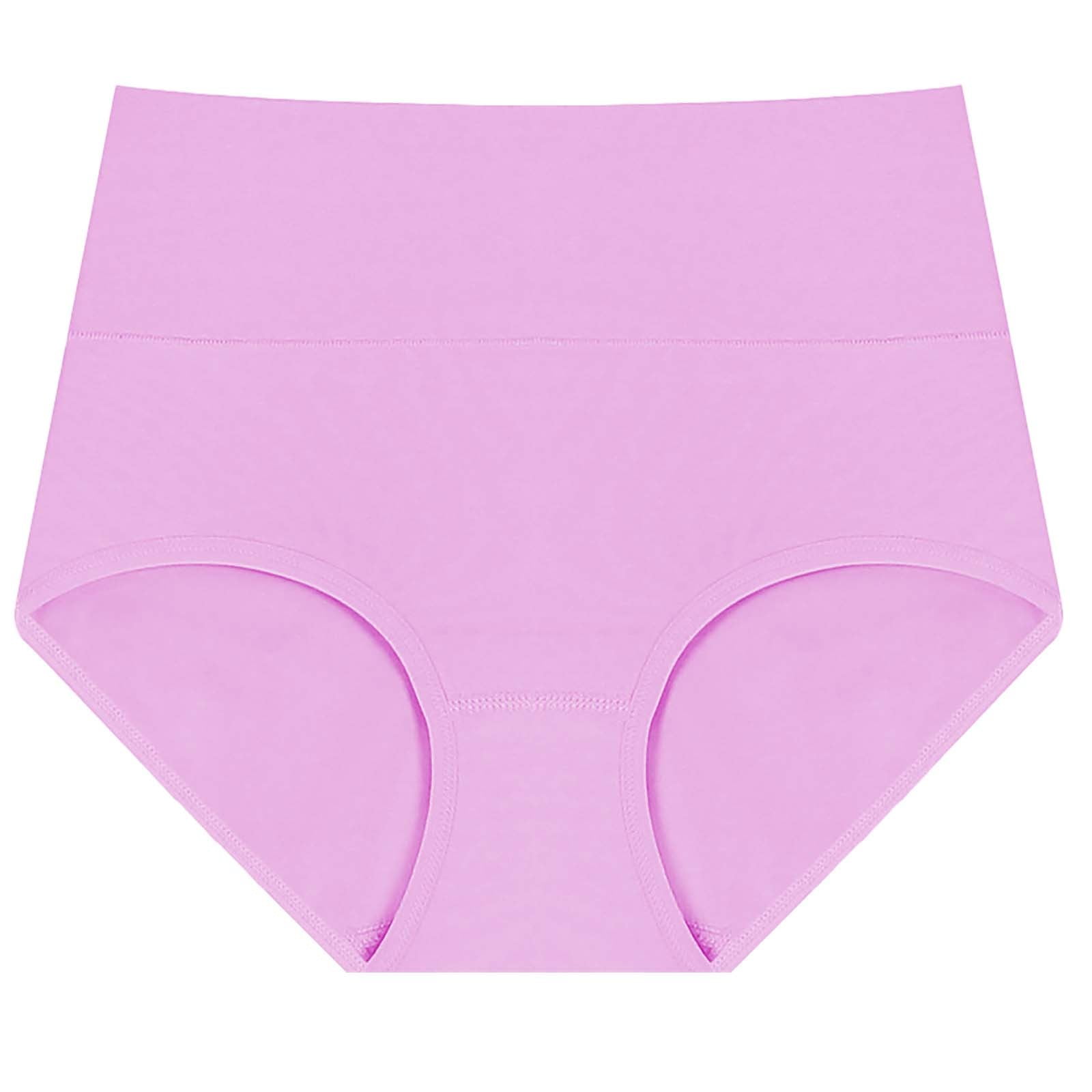 5 Pieces Summer Women Pure Color High Waist Underwear