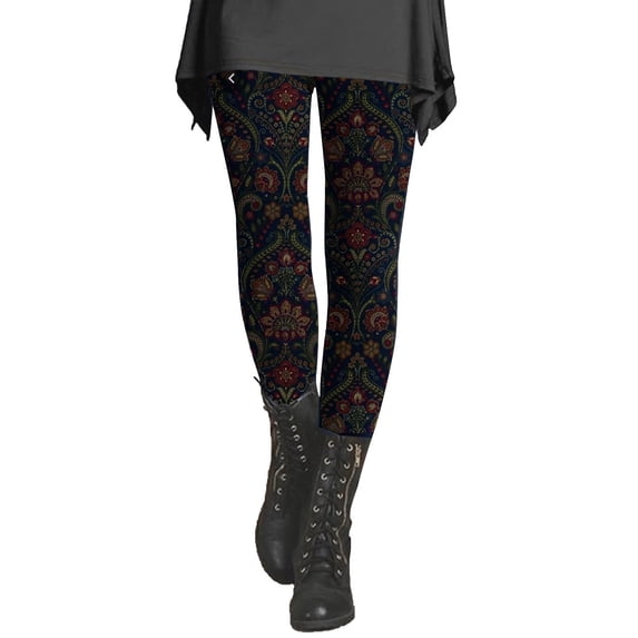 Jxximdong Leggings for Women, Autumn and Winter Leggings Artistic Splash Printed Soft Stretchy Pants, Gold Women's Yoga Pants