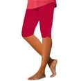 thumbnail image 1 of Jxximdong Leggings for Women Capri Leggings For Women Knee Length Capri Leggings Summer Cropped Pants Casual Solid Comfy Capris Red XXXL Yoga Pants, 1 of 5