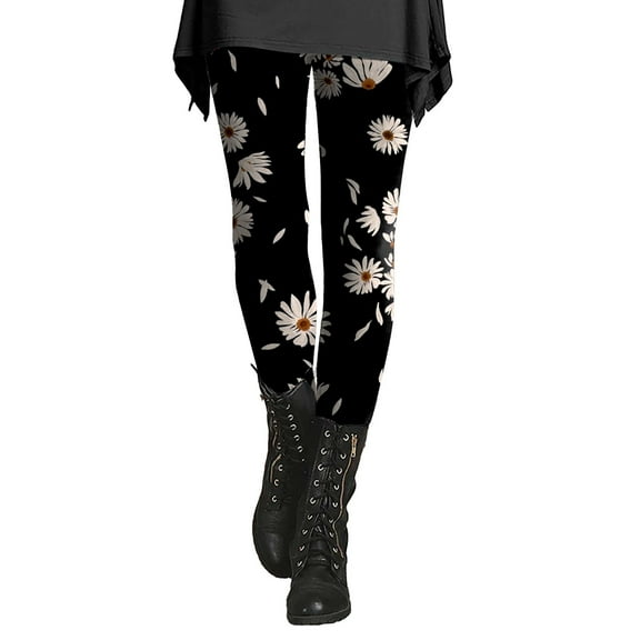 Jxximdong Leggings for Women Ladies' Slim Fit Floral Slimming Printed Bottom Pants Multicolor XL Yoga Pants