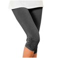 thumbnail image 1 of Jxximdong Leggings for Women Plain Pleated Design Fashionable And Calf Elastic Women's Cropped Pants Leggings Bodybuilding Pants Black L Yoga Pants, 1 of 7