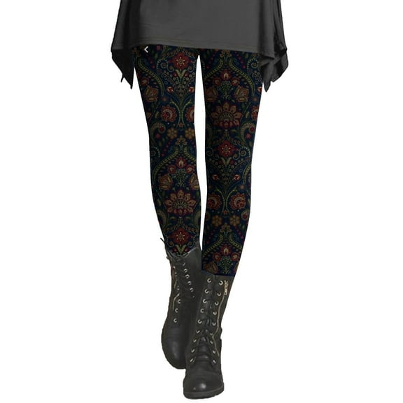 Jxximdong Leggings for Women Women's Autumn And Winter Leggings Artistic Splash Printed Soft Stretchy Pants Gold XL Yoga Pants