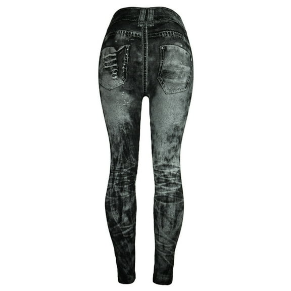 Jxximdong Leggings for Women Women's Jeans Bottom Pants Coloured Hip-up Super Bomb Slim Nine-minute Pants Gray XL Yoga Pants