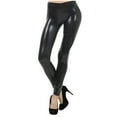 thumbnail image 1 of Jxximdong Leggings for Women Womens Sexy Shiny Faux Leather Leggings Pants Clubwear Trousers Tight Body Black L Yoga Pants, 1 of 5