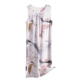 thumbnail image 1 of Jxximdong Nightgowns for Women Casual O Neck Sleeveless Fly Floral Print Dress With Pocket Black Loungewear XXXXXXL, 1 of 3