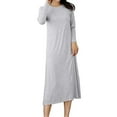 thumbnail image 1 of Jxximdong Nightgowns for Women Summer Solid Color Mid Length Dress Cool Plus Size Short Sleeved Pajamas Grey Loungewear XXL, 1 of 6