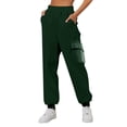 thumbnail image 1 of Jxximdong Pants for Women Fashion Casual Gradient Print Bottom Sweatpants Pockets High Waist Sporty Gym Athletic Fit Jogger Pants Green XXXL Trousers, 1 of 4