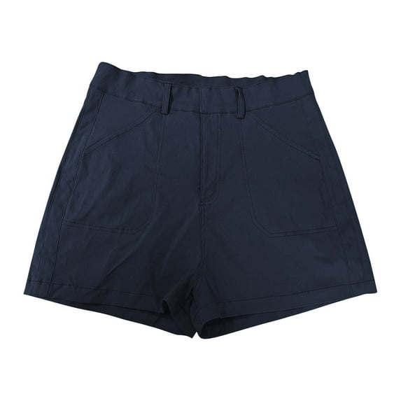 Jxximdong Pants for Women Women Stretch Twill Shorts Summer Casual Shorts Pull On Chino Shorts Elastic Waist Stretchy Denim Shorts Blue L Trousers