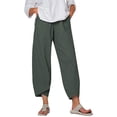 thumbnail image 1 of Jxximdong Pants for Women Women's Capri Pants Casual Summer Cotton Cropped Pants Pants Trousers Gray XXL Trousers, 1 of 4