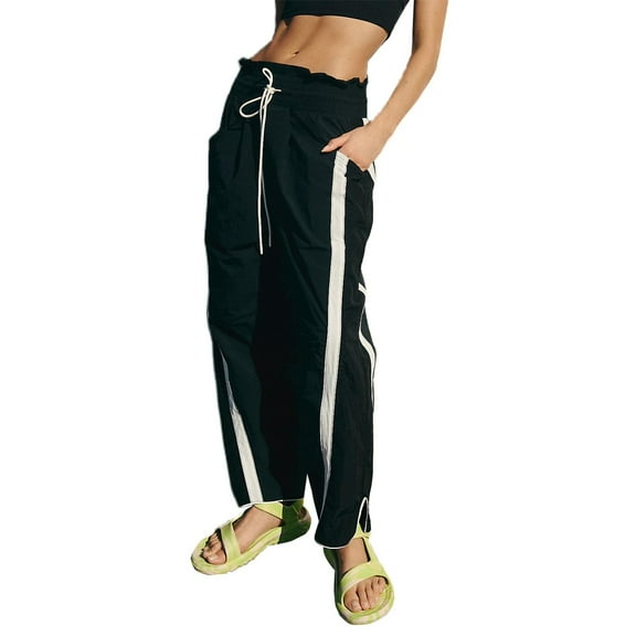 Jxximdong Pants for Women Womens Casual Pants Loose Fit High Waisted Travel Work Sweatpants With Pockets Black XL Trousers