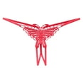 thumbnail image 1 of Jxximdong Sexy Lingerie for Women Butterfly Embroidered Crotchless Briefs Low Waist Strappy Thongs Women's Intimates Red, 1 of 7